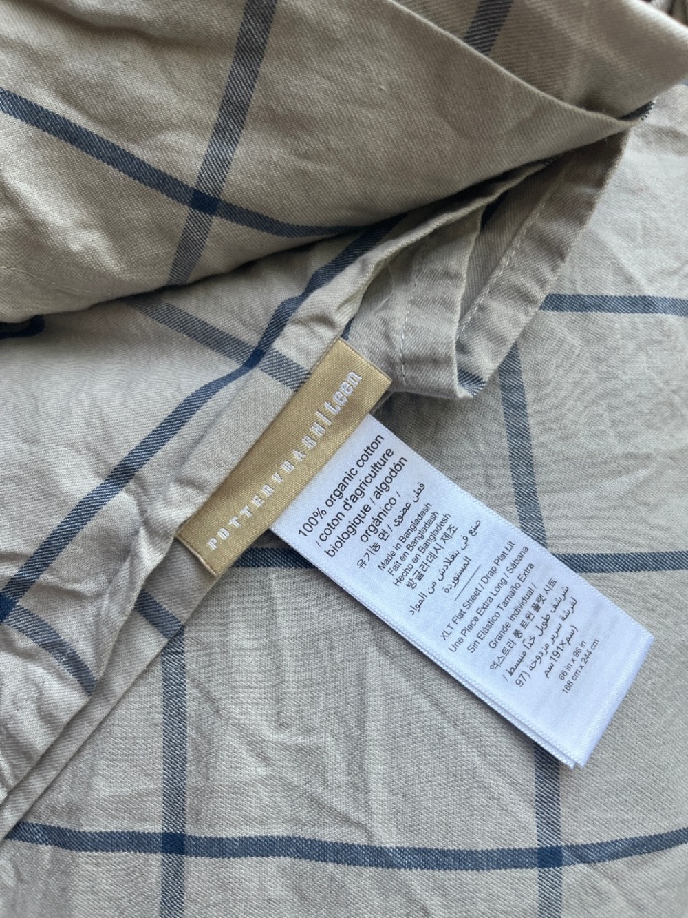 Pottery Barn XL Twin Organic Cotton Sheets – Fitted & Flat